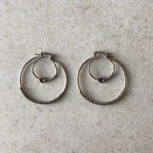 Luv Aj Silver Hoop Earrings